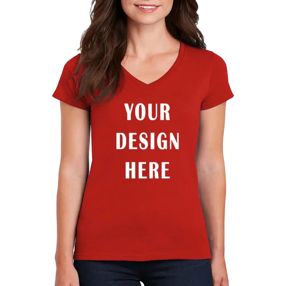 Customizable Women’s V-Neck T-Shirt