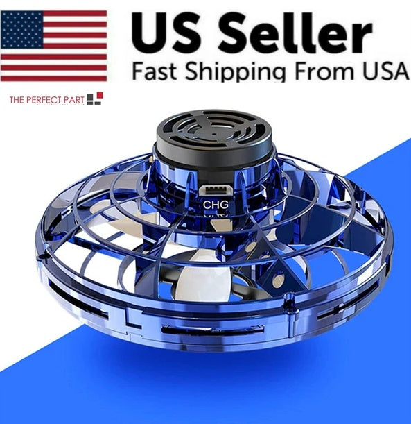 Flying Fidget Spinner Drone Ball UFO Stress Focus Hand Toy LED Kids & Adults