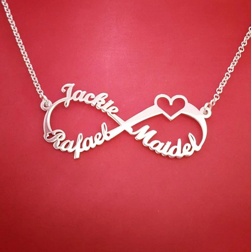 Custom Stainless Steel Inlay Letter Necklace