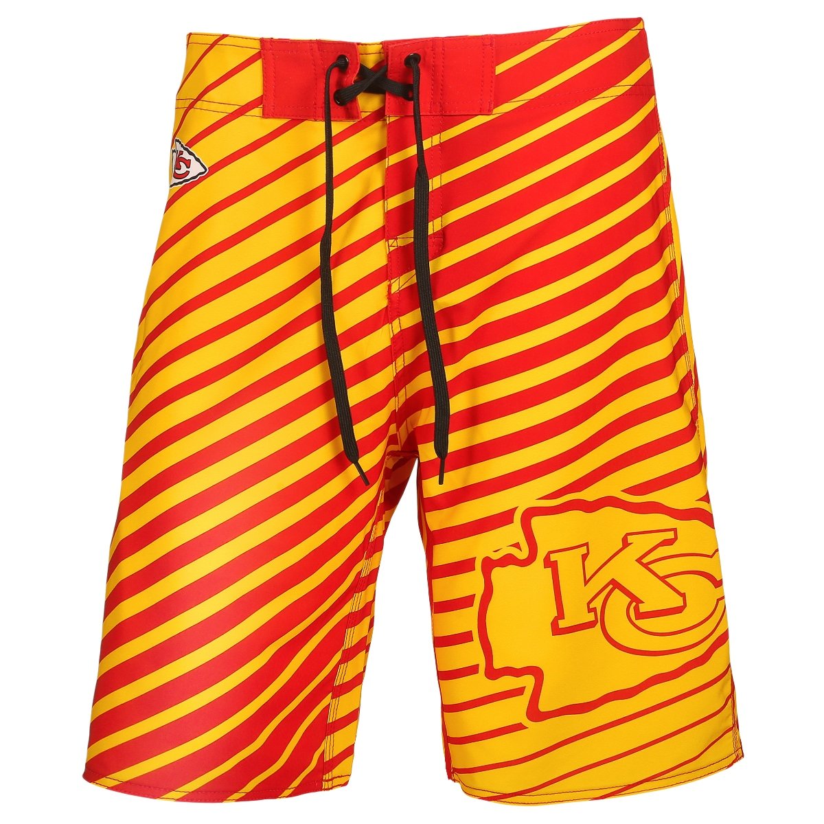 FOCO Kansas City Chiefs Stripes Poly Boardshort