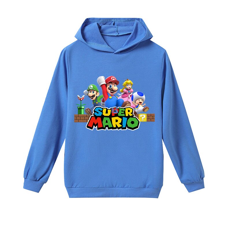 Super Mario Cartoon Hoodie for Kids (Style W1285)