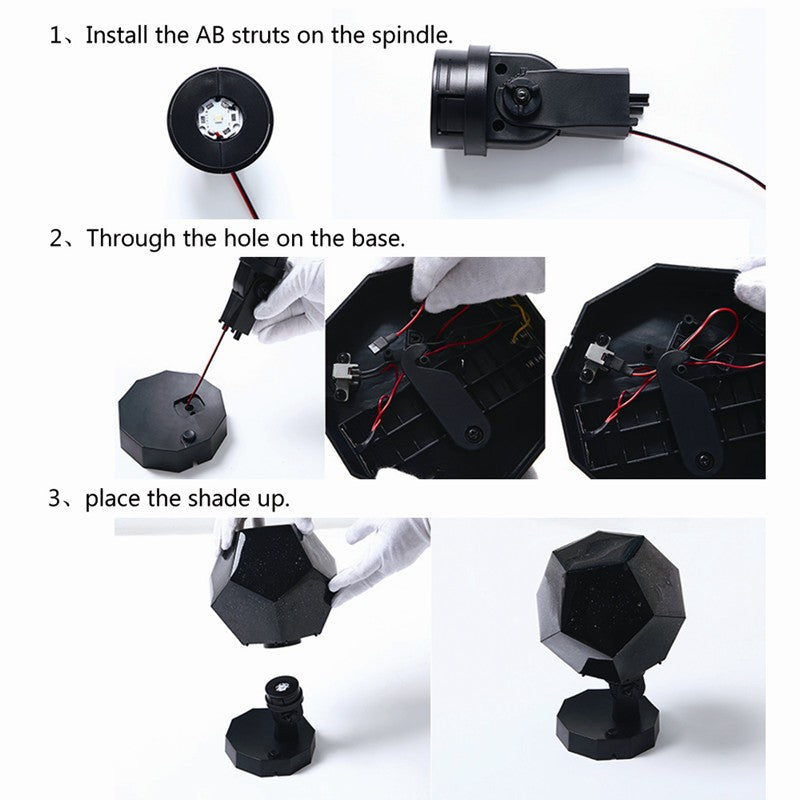 Starry Sky Projector Light - Romantic Design, No Power Needed