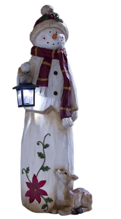 Luminated Solar Lantern Snowman Garden Decor (One Piece)