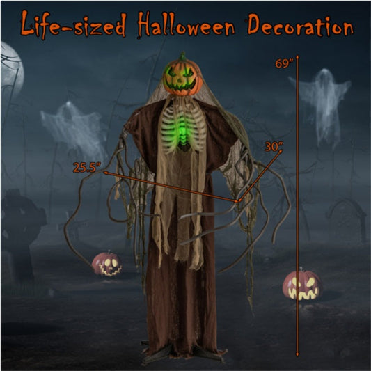 6ft Halloween Animatronic Ghost Pumpkin