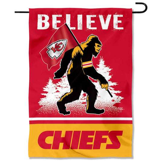 WinCraft Kansas City Chiefs Bigfoot Sasquatch Believe Yard Garden Banner Flag