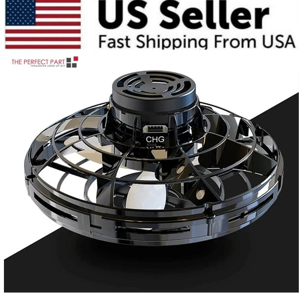 Flying Fidget Spinner Drone Ball UFO Stress Focus Hand Toy LED Kids & Adults