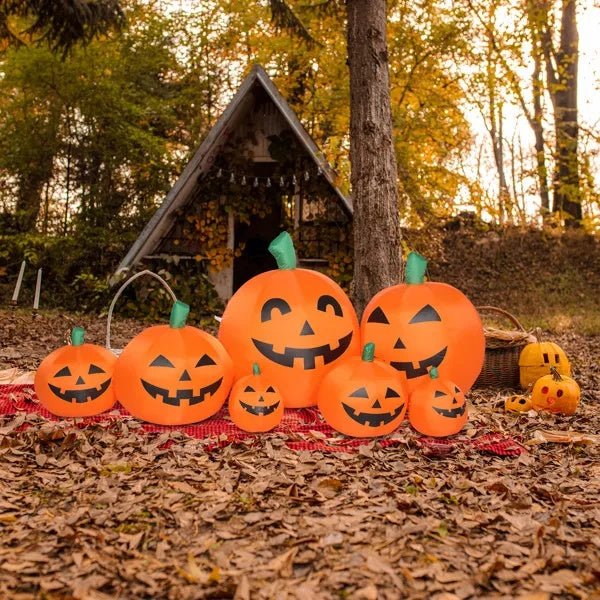 LED String Lights 7pcs Pumpkin Inflatable Halloween Decoration
