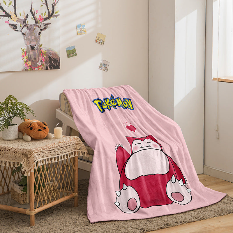 Pikachu Double-Sided Fleece Blanket with Digital Print