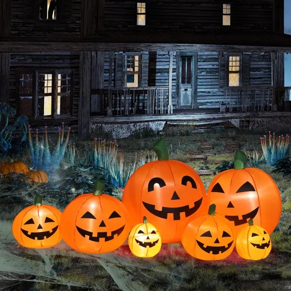 LED String Lights 7pcs Pumpkin Inflatable Halloween Decoration