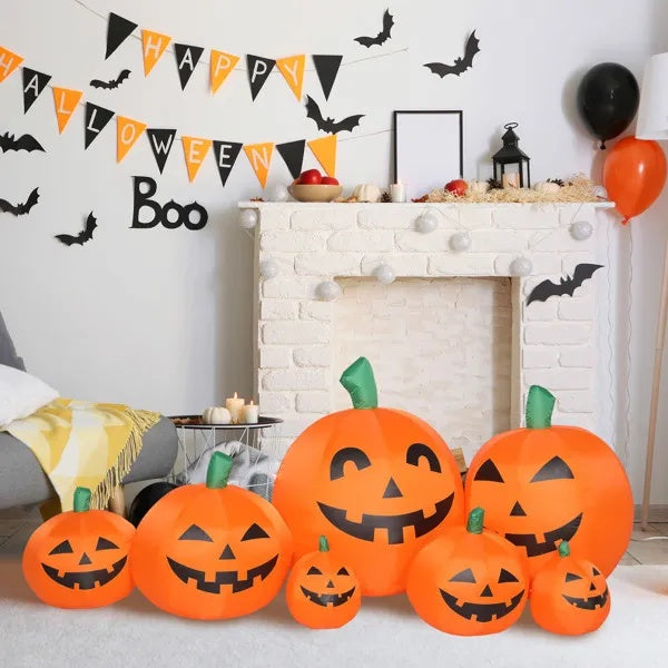 LED String Lights 7pcs Pumpkin Inflatable Halloween Decoration
