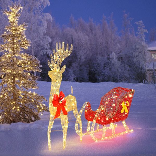 Courtyard Elk Christmas Decoration 74x20x120cm 3000V 360W