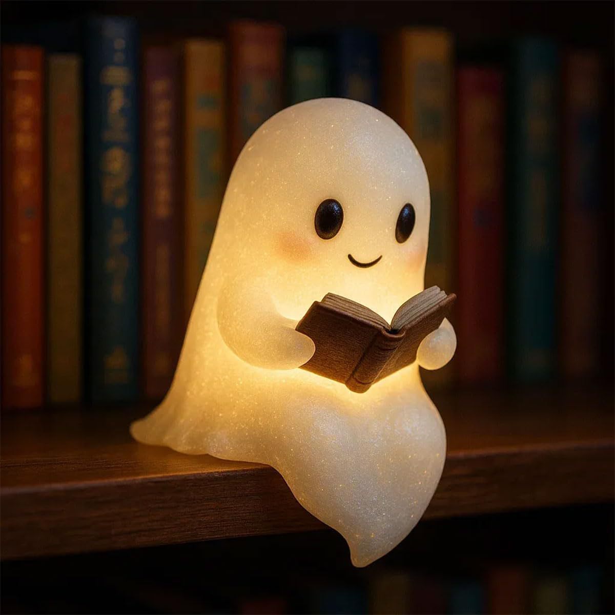 Cute LED Ghost Night Light Children's Nightlight Gift Bedside Sleep Lamp Halloween Decorations Lovely Ghost Lamp Warm Light