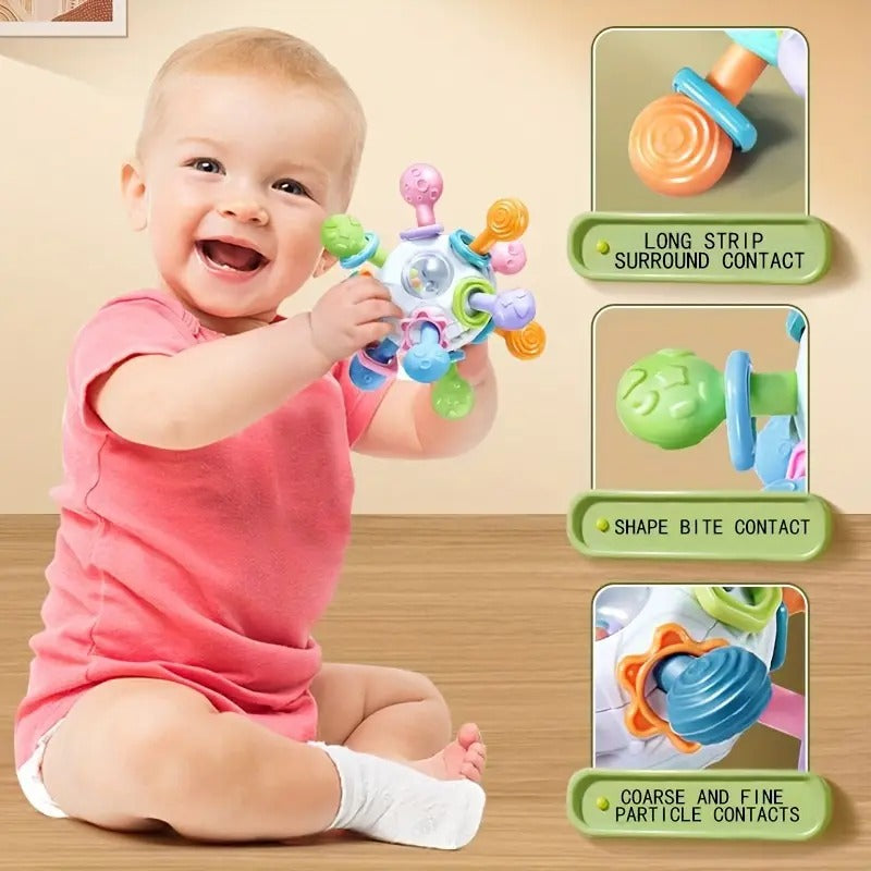 Manhattan Ball Rotating Rattle Silicone Grabbing Toy