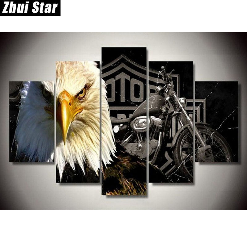 Eagle Motorcycle DIY Sofa Background Wall Decor