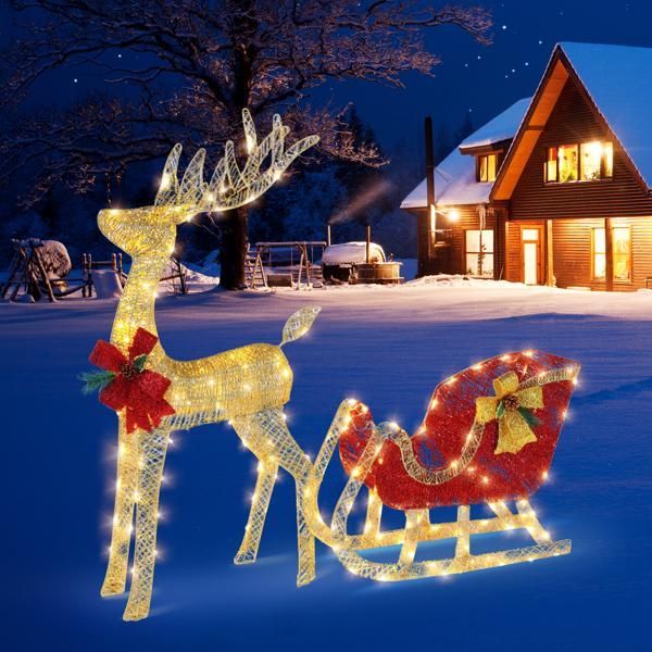 Courtyard Elk Christmas Decoration 74x20x120cm 3000V 360W