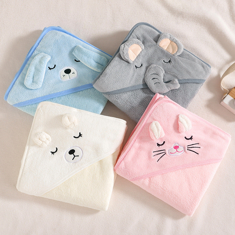 Soft Coral Fleece Newborn Wrap Blanket for Infants