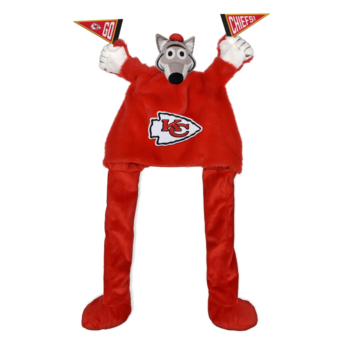 Littlearth NFL Cheering Sidekick Hat Kansas City Chiefs Team Color