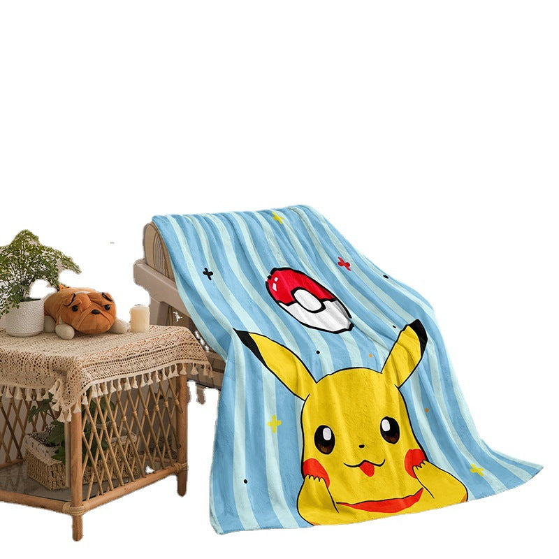 Pikachu Double-Sided Fleece Blanket with Digital Print