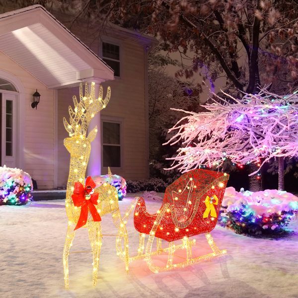 Courtyard Elk Christmas Decoration 74x20x120cm 3000V 360W