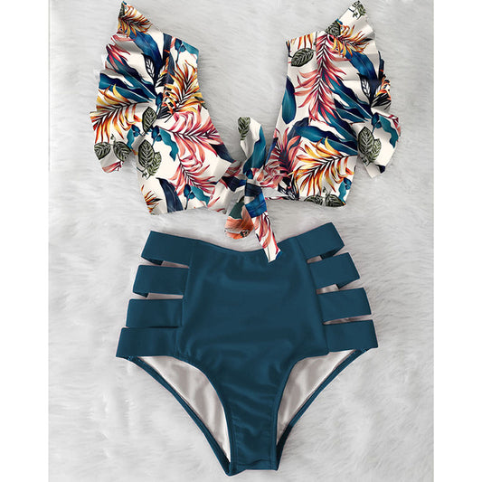 High Waist Red Bikini Set for Women
