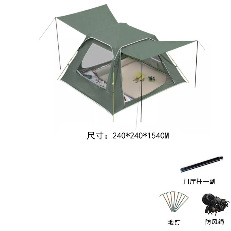 Automatic 3-4 Person Beach Camping Tent, Waterproof