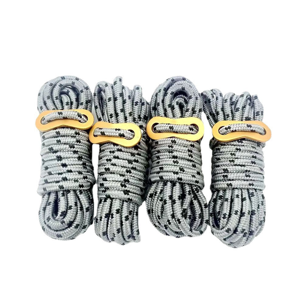 5mm Reflective Windproof Tent Rope - 4m Length