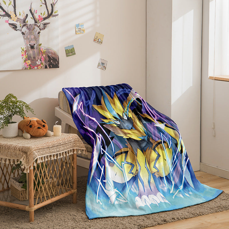Pikachu Double-Sided Fleece Blanket with Digital Print