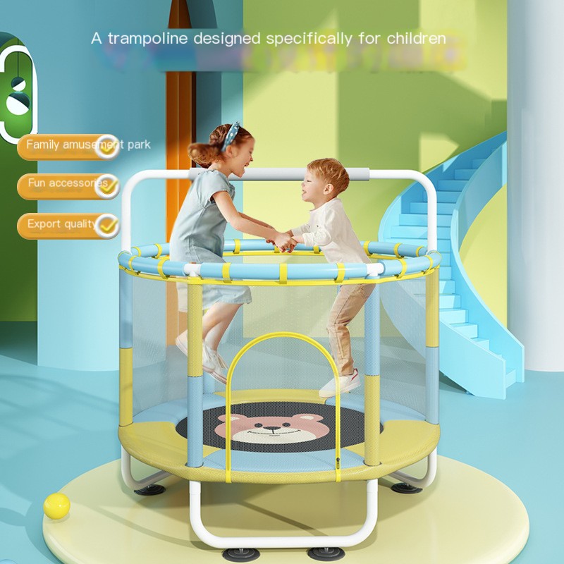 Indoor Kids Trampoline with Safety Net for Home Use
